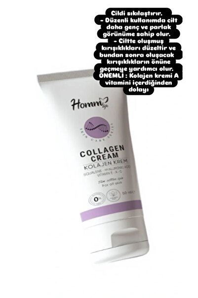 Homm Bitkisel Yaşlanma Karşıtı Kolajen Serum 30 ml ve Kolajen Krem 50 ml İkili Set