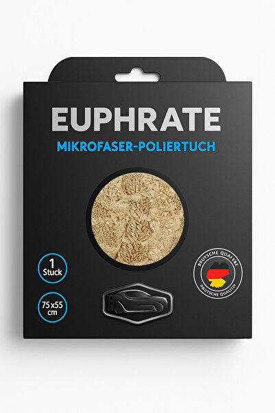 EUPHRATE KFZ E35 Kare Desenli Alman Üretim Mikrofiber Araç Kurulama Bezi Tank...