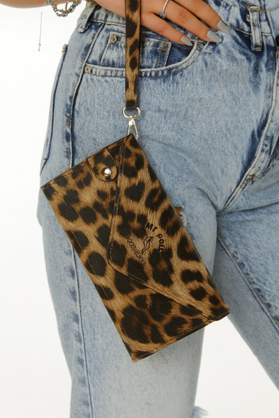 ZERAMİNE Long Women's Wallet with Phone Compartment and Wrist Strap