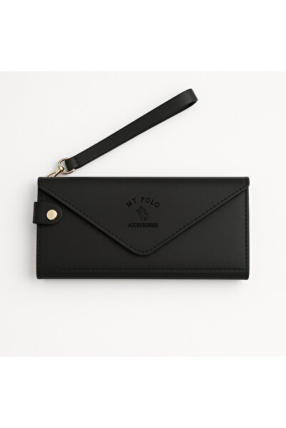 ZERAMİNE Long Women's Wallet with Phone Compartment and Wrist Strap