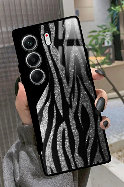 TECNO Camon 40 Uyumlu Zebra Tasarımlı Glossy Premium Kılıf