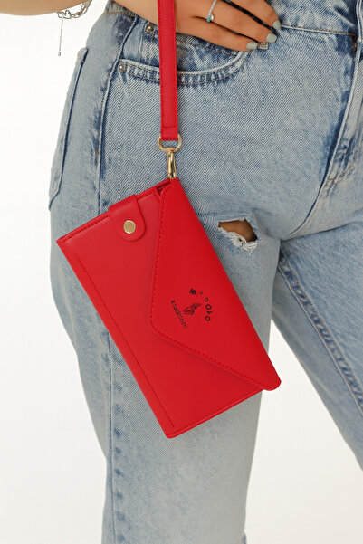 ZERAMİNE Long Women's Wallet with Phone Compartment and Wrist Strap