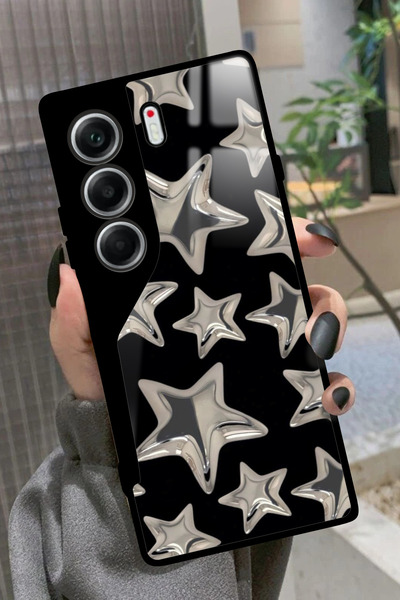 TECNO Camon 40 Uyumlu Yıldız Tasarımlı Glossy Premium Kılıf