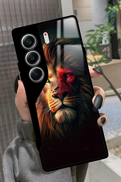 TECNO Camon 40 Uyumlu Aslan Tasarımlı Glossy Premium Kılıf