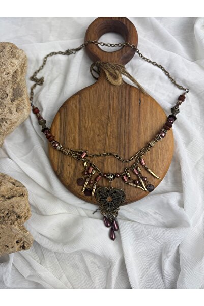 SEDEF TAKI Antik kalpli uzun kolye