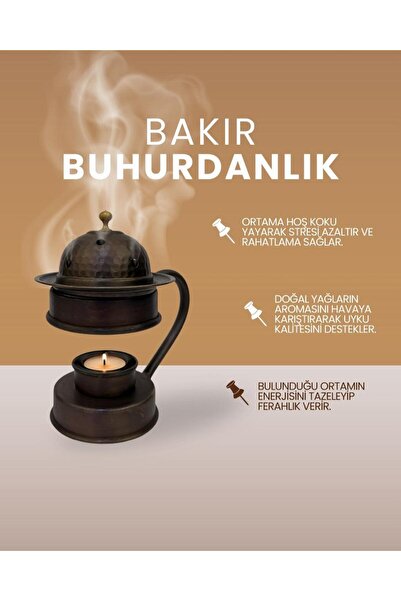 Bakır Eskitme Buhurdanlık