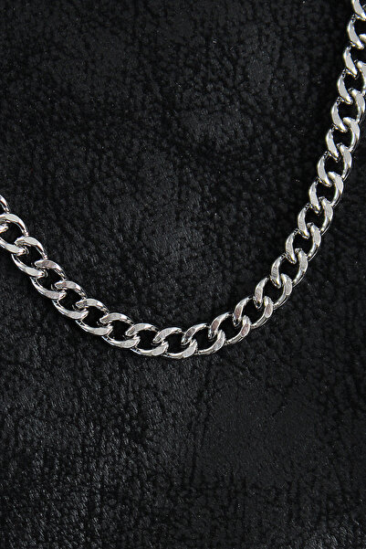 Lisinya 316L Steel Classic Chain Model Silver Color Men's Necklace -
