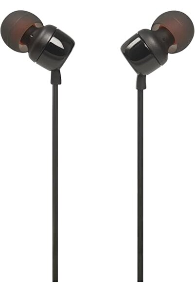 Generic JBL Tune 110 Wired In-Ear Headphones, Deep and Powerful Pure Bass Sound, 1-Button Remote/Mic, Tangle