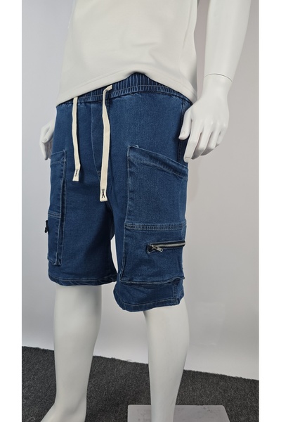 Red Planet Men’s Denim Shorts with Side Pockets