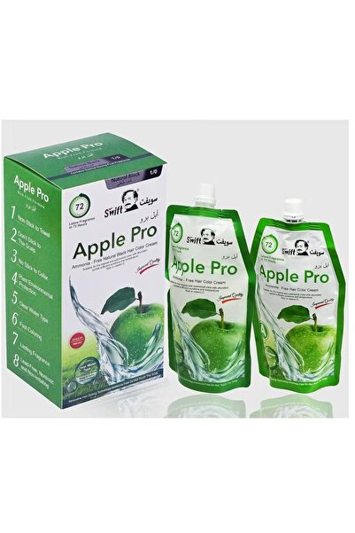 SWİFT Swift Apple Pro Ammonia-Free Black Hair Dye Cream - 500ml x 2
