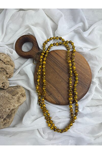 SEDEF TAKI Ahşap el boyamalı Vintage kolye