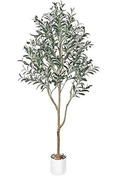Generic Artificial Olive Tree,120cm Olive Tree With Lifelike Olive Branches And Fruits, Artificial Tree For