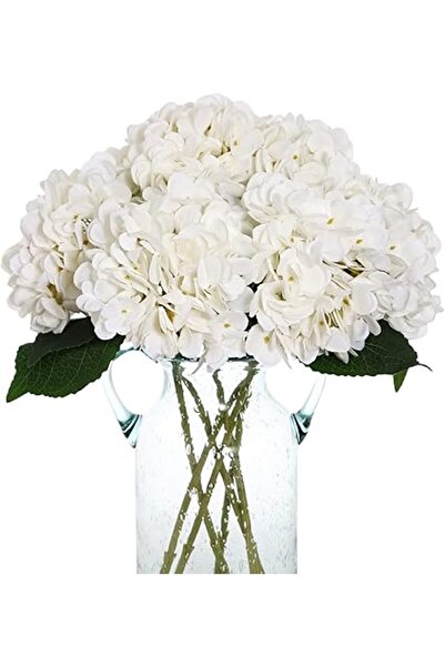 Generic كوخ كيمورا (أبيض) - زهور بيضاء مزيفة، باقات زهور الكوبية الحريرية الاصطناعية، زهور الكوبية المزيفة