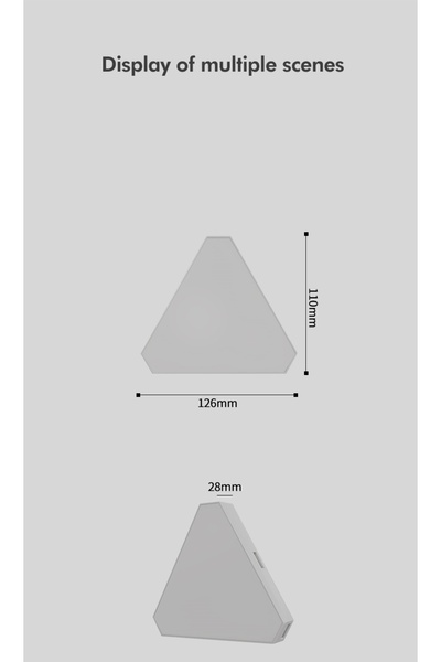 Generic Triangle LED Smart Wall Lights RGB Remote Tuya APP Control Night Light Bedroom Gaming Room 12 Pack