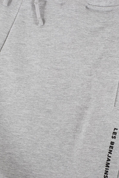 LES BENJAMINS Ανδρικό παντελόνι Jogger με λογότυπο, κανονική εφαρμογή, κανονική μέση, ριμπάνα πόδια LBNOOSCORMU