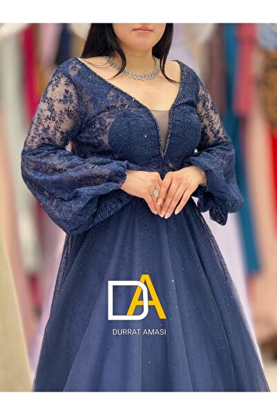 DRAT AMASYE Evening Dress with Hand Embroidered Tulle Fabric