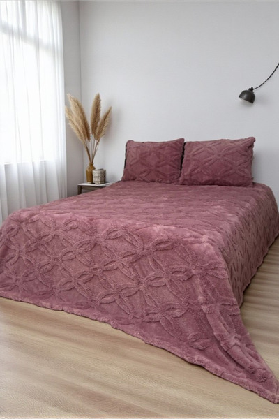 VESSİNOHOME Orion Series Wellsoft Double Bedspread Set 230×250 + 2 Pillowcases Blanket