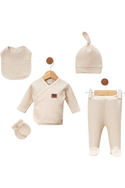 Mini Okyanus Bebe طقم زيبين من القطن المضلع مكون من 5 قطع من 0 إلى 3 أشهر للج...