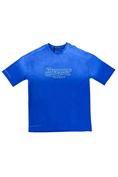 SUMAKA Vintage Oversize T-Shirt - Distressed Embroidered Unisex Washed T-Shirt Baggy
