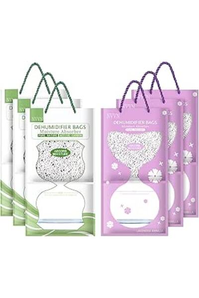 Generic ياميبوبو - عبوة من ١٢ قطعة من أكياس امتصاص الرطوبة المعلقة - لإزالة ا...