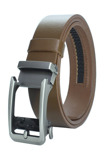derikem Men's 100% Genuine Buffalo Leather Automatic Buckle Belt