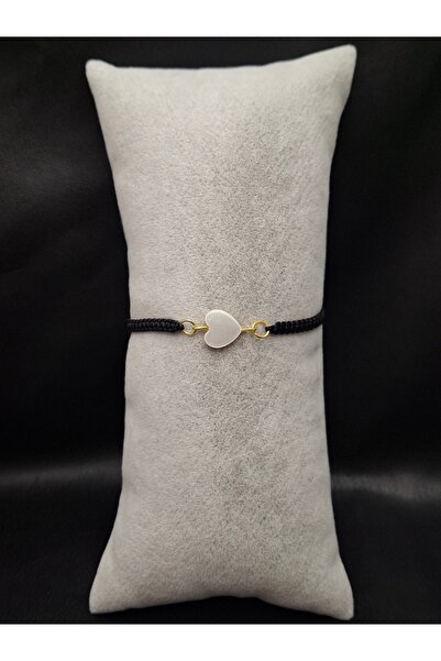 Han Ticarethane Heart Model Natural Stone Macrame Bracelet