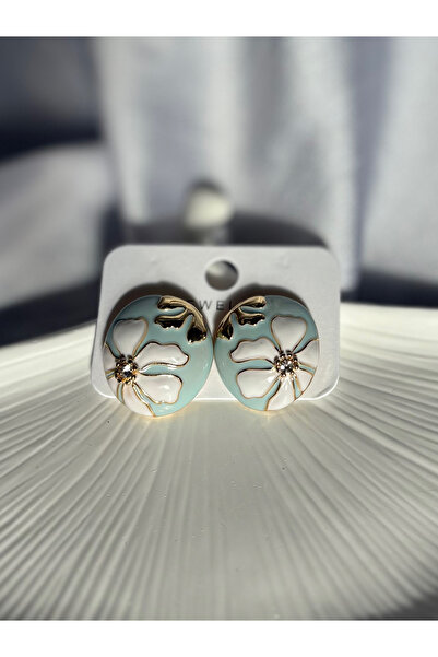 lesuvera أقراط ذهبية عتيقة مستديرة كبيرة منقوشة باللون الأزرق الأنيق