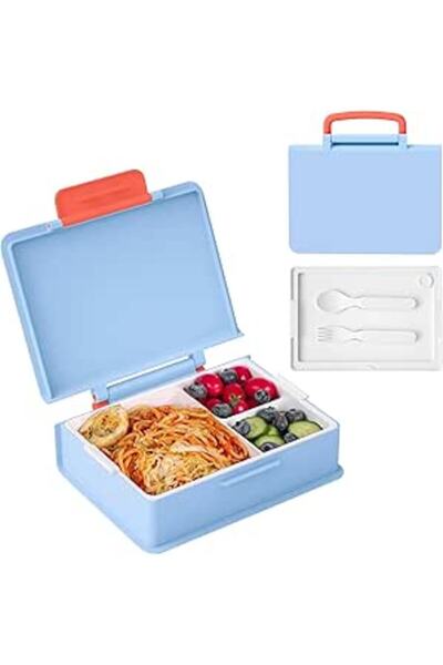 Generic ZYNOXITY Leakproof Bento Lunch Box for Kids - BPA Free, Insulated, 3 Compartment, Microwave Safe Con