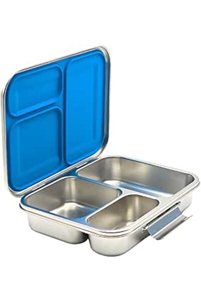 Generic Stainless Steel Bento Lunch box for kids & Adults, Insulated Stainless Steel Lunch box 3 Compartment