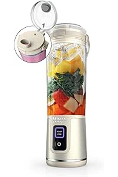 Generic خلاط نينجا بلاست المحمول، لاسلكي، وعاء سعة 18 أونصة، خلاط شخصي للعصائر والمشروبات المخفوقة، خالٍ من مادة BPA