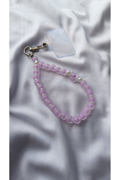 Rodopiva Pembe Boncuklu Papatya Detaylı Charm Anahtarlık & Çanta Aksesuarı