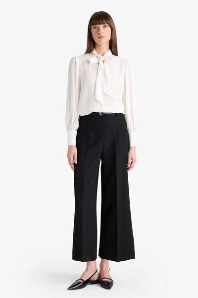 DeFacto Regular Fit Bow Collar Maroken Long Sleeve Shirt G2280Ax25Au