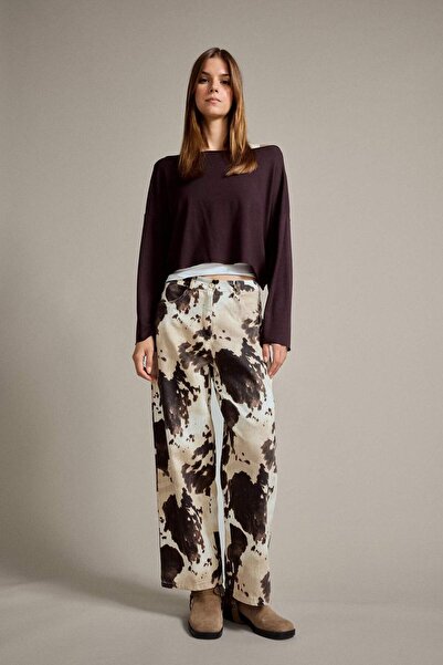 DeFacto Regular Fit Boat Neck Modal Sweatshirt G3333Ax25Wn