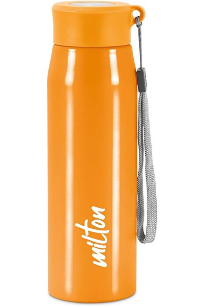 Generic MILTON Handy 650 Stainless Steel Water Bottle, 690 ml, Orange | Single walled | Leak Proof | Easy Gr