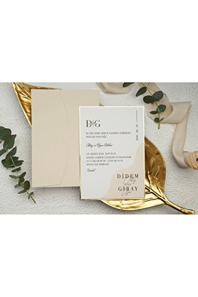 ERDEM DAVETİYE Düğün Davetiyesi / Nişan Davetiyesi / Nikah Davetiyesi / (50 A...