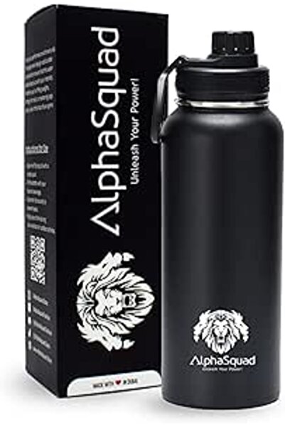 Generic AlphaSquad 40oz / 1200ml Vacuum Insulated Water Bottle, Double Walled Thermolab series Stainless Ste