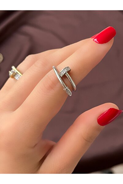 Twinssis Accessories خاتم مرصع بالأحجار الكريمة بتصميم بسيط