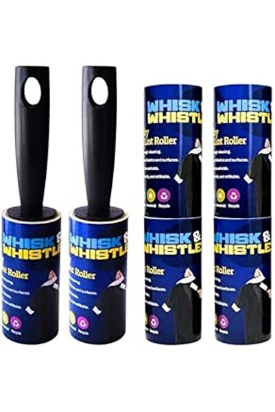 Generic Extra Sticky Lint Roller Pet Hair Remover, 360 Sheets Reusable Fluff Brush (6 Rollers+2 Handles) for