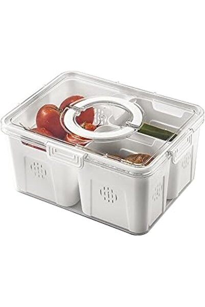 Generic ALMEKAQUZ Fruit Vegetable Storage Containers Fridge Refrigerator Organizer, Produce Storage Containe