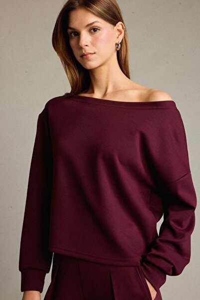 DeFacto Kayak Neckline Modal Sweatshirt G2914Ax25Au