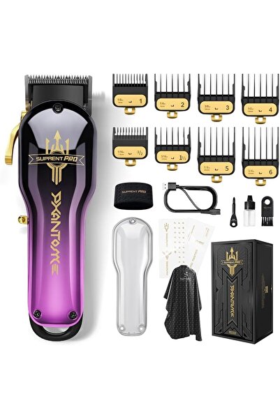 Generic ماكينة قص الشعر الاحترافية SUPRENT® للرجال - ماكينة قص شعر فاخرة مزودة بشفرات مطلية بمادة DLC وفرشاة بدون فرشاة