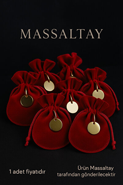 Massaltay Kırmızı Kınalı Kese Hediyelik 1 Adet – Düğün, Nişan, Nikah, Söz, Sü...