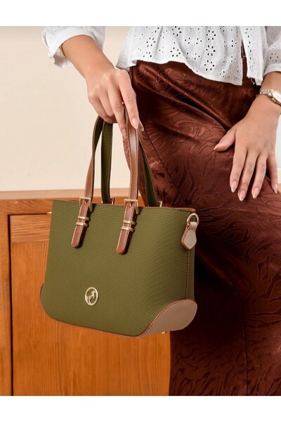 eflanmoda Women's 3-Compartment Adjustable Long Strap Hand and Shoulder Bag Dimensions 32X24 cm
