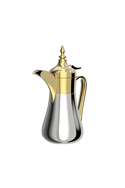 SQUALO Silver and gold stainless steel coffee pot - 0.5L