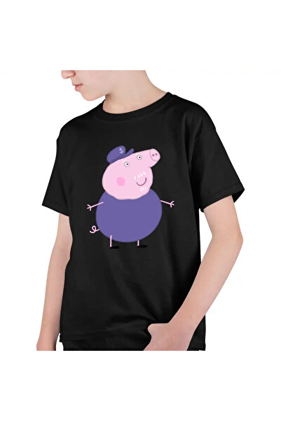 OEM Παιδικό T-shirt Peppa Pig για αγόρια με τον παππού του γουρουνιού