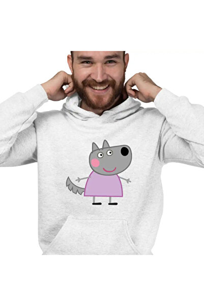 OEM Ανδρική Φούτερ με Κουκούλα Peppa Pig Wendy the Wolf