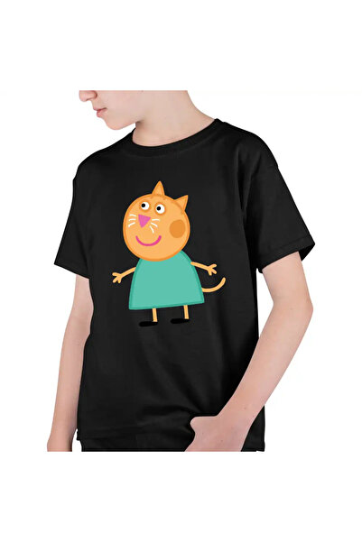 OEM Παιδικό Αγόρι T-shirt Γάτα Πέππα το Γουρουνάκι Πέππα