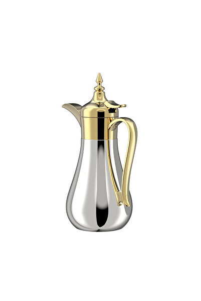 SQUALO Silver and gold stainless steel coffee pot - 1L