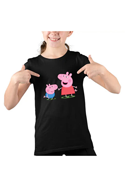 OEM Παιδικό T-shirt Peppa Pig και George Pepa για κορίτσια