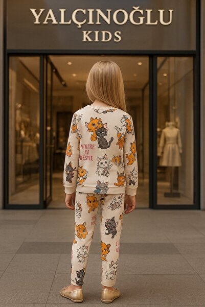 Yalçınoğlu Kids Σετ πιτζάμες για κορίτσια I Μακρυμάνικα άνετα ρούχα για το σπίτι I Βαμβακερό - Μαλακό σετ για κορίτσια